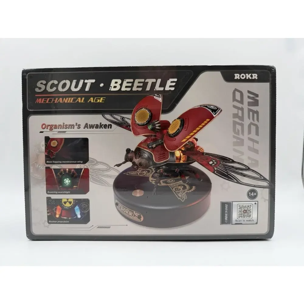 ROKR Scout Beetle Organism’s Awaken Mechanical Age Model Kit Lights & Sounds 14+